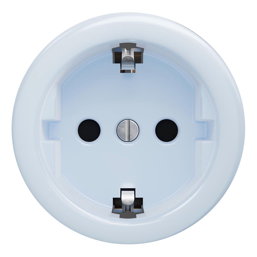 Kliklap - Retro namų SCHUKO lizdas be rėmelio 230V/16A mėlynas