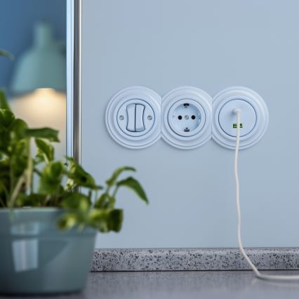 Kliklap - Retro rėmelis kraštinė mėlyna