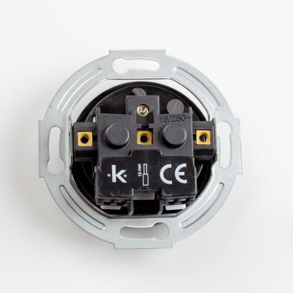 Kliklap - Retro sieninė rozetė be rėmelio 230V juoda