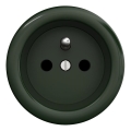 Kliklap – retro stiliaus namų elektros lizdas be rėmelio, 230 V, žalias