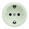 Kliklap - retro stiliaus namų SCHUKO rozetė be rėmelio 230V/16A, mėtų spalvos