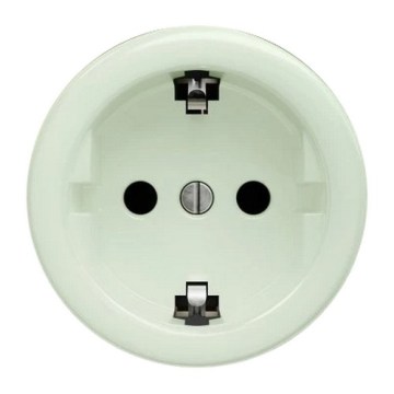 Kliklap - retro stiliaus namų SCHUKO rozetė be rėmelio 230V/16A, mėtų spalvos