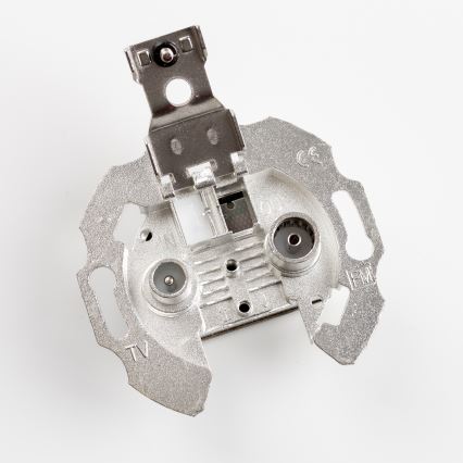 Kliklap - Retro TV+R anteninė rozetė (galinė) su sniego baltumo rėmeliu