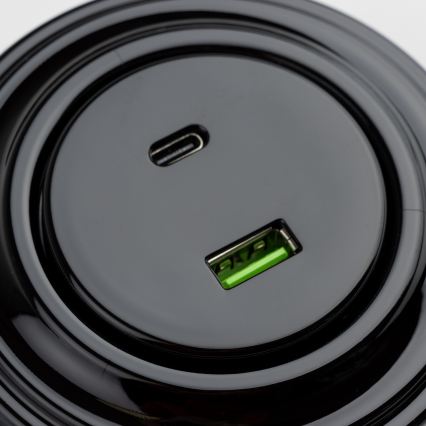 Kliklap - Retro USB lizdas A+C su juodu rėmeliu