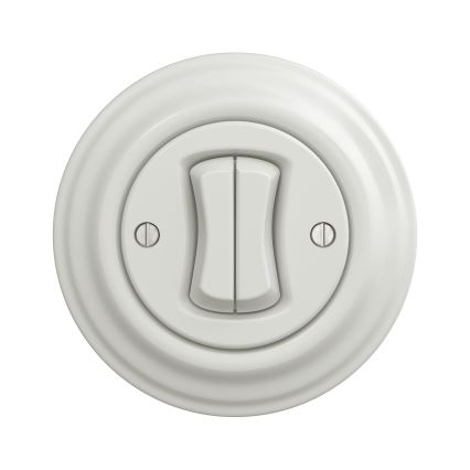 Kliklap - Senovinis serijinis jungiklis Nr. 5 balta