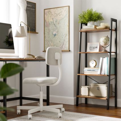 Knygų lentyna NAVARO ruda/juoda