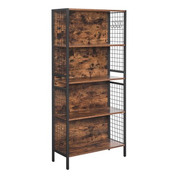 Knygų spinta NAVARO ruda/juoda