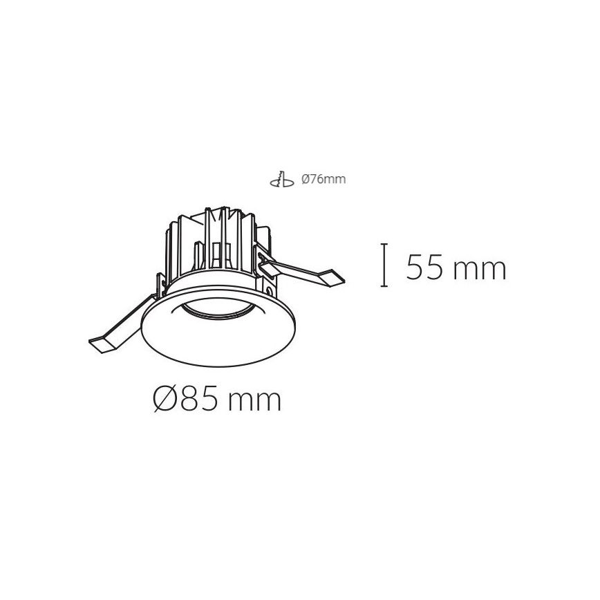 Kohl Lighting - LED Įleidžiamas vonios šviestuvas LUXO LED/12W/230V IP65