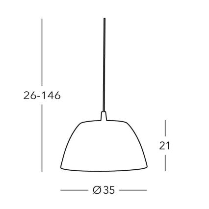 Kolarz 0051 31 6 - Ant virvės kabinamas lubinis šviestuvas MALMÖ 1x E27/60W/230V