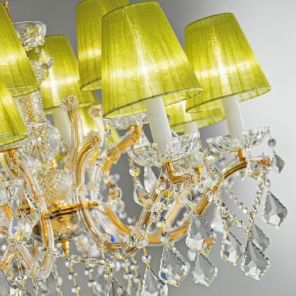 Kolarz 3149.88+4.3.KoT - Krištolinis sietynas ant grandinės MARIA LOUISE 12xE14/40W/230V 24K auksas