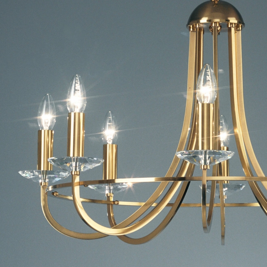 Kolarz 330.88.8C - Kristalinis sietynas ant grandinėlės IMPERIAL 8xE14/60W/230V auksinis