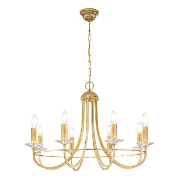 Kolarz 330.88.8C - Kristalinis sietynas ant grandinėlės IMPERIAL 8xE14/60W/230V auksinis