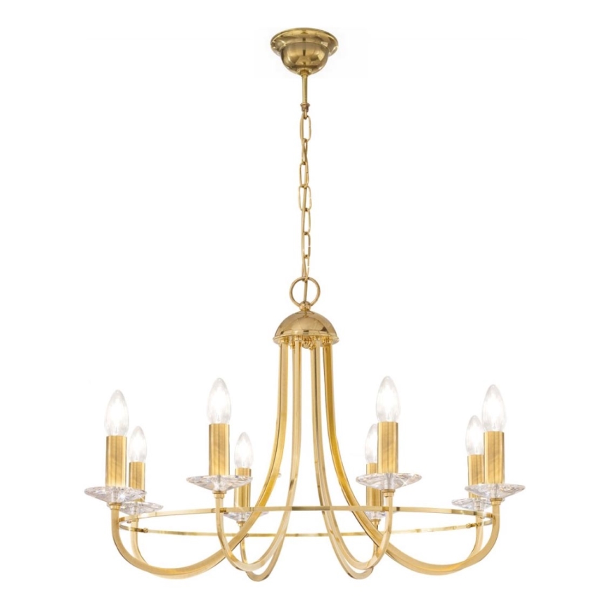 Kolarz 330.88.8C - Kristalinis sietynas ant grandinėlės IMPERIAL 8xE14/60W/230V auksinis