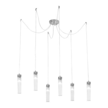 Kolarz 6009.30650 - Pakabinamas sietynas RAGGIO 6xE14/25W/230V voras sidabras
