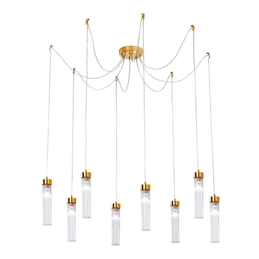 Kolarz 6009.30830 - Pakabinamas sietynas RAGGIO 8xE14/25W/230V voras 24K auksas
