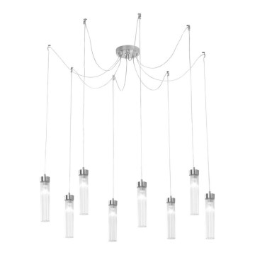 Kolarz 6009.30850 - Pakabinamas sietynas RAGGIO 8xE14/25W/230V voras sidabras