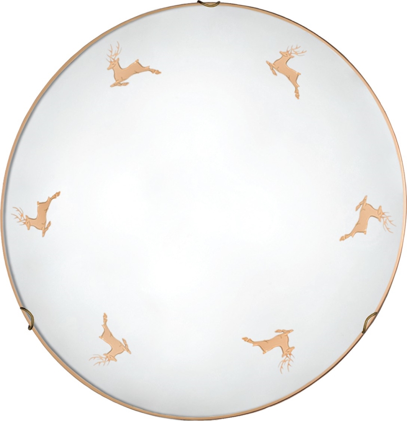 Kolarz 731.13.4.150 - Sieninis šviestuvas NONNA 3xE27/60W/230V Ø 50 cm jeleni rožinio aukso