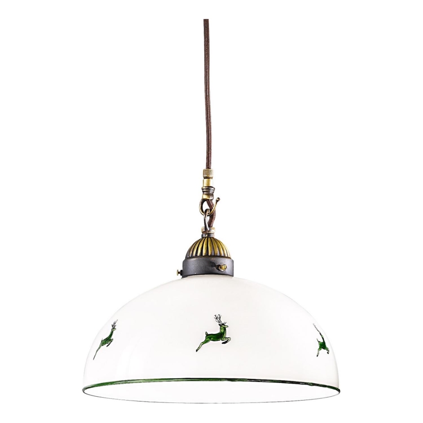 Kolarz 731.30.101 - Pakabinamas sietynas NONNA 1xE27/75W/230V diametras 30 cm elnias žalia