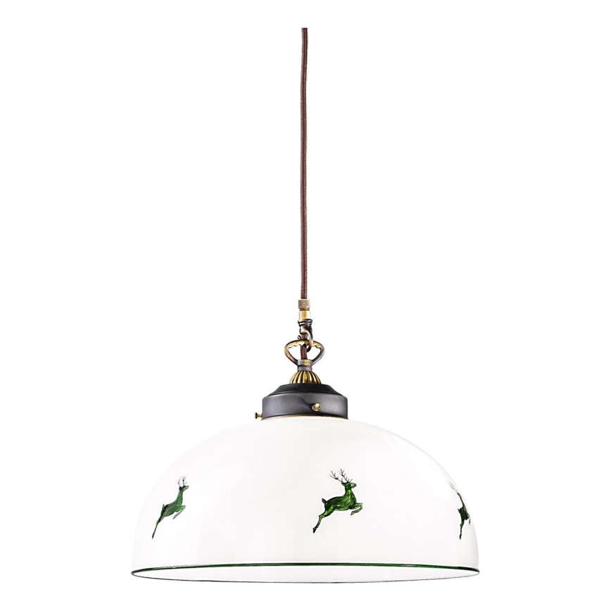 Kolarz 731.32.102 - Pakabinamas sietynas NONNA 1xE27/75W/230V diametras 36 cm elnias žalia