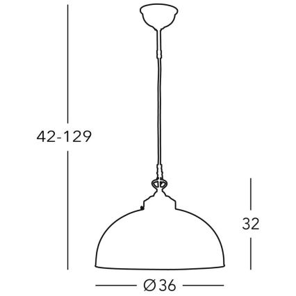 Kolarz 731.32.55 - Sietynas, kabinamas ant virvės NONNA 1xE27/75W/230V