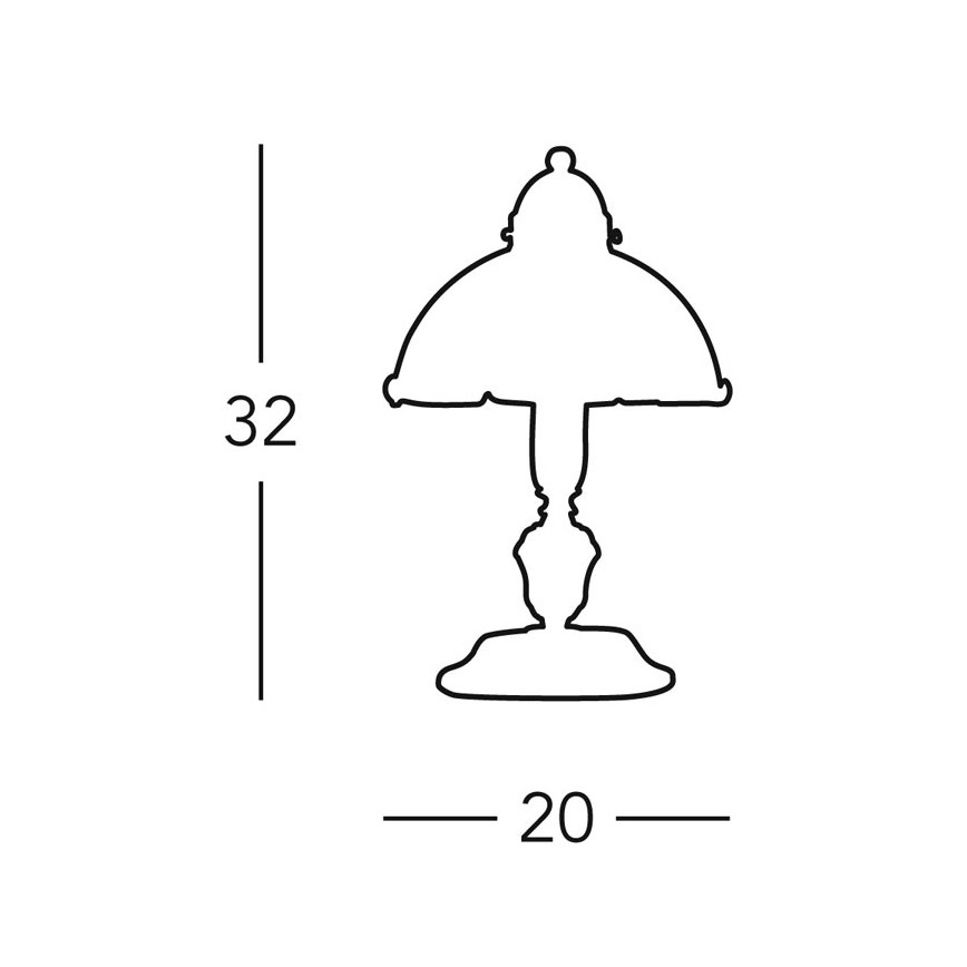 Kolarz 731.73.17 - Stalinė lempa NONNA 1xE27/75W/230V mėlyna