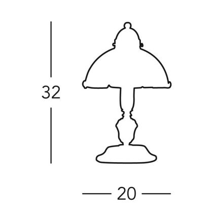 Kolarz 731.73.21 - Stalinė lempa NONNA 1xE14/60W/230V žalia