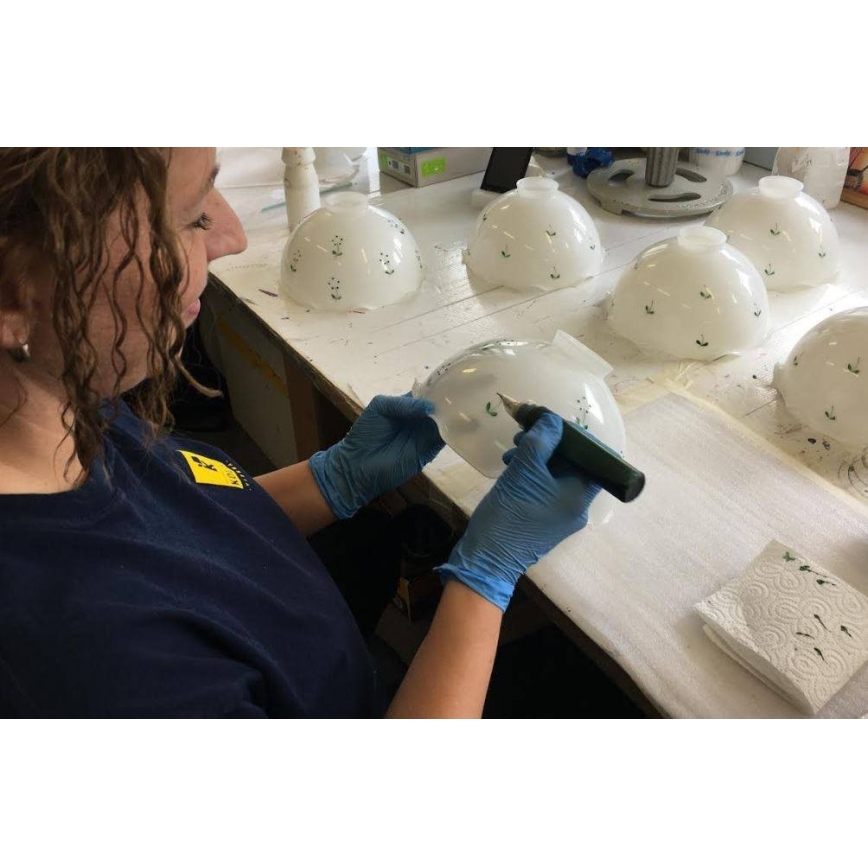 Kolarz 731.73.21 - Stalo lempa NONNA 1xE27/75W/230V žalia