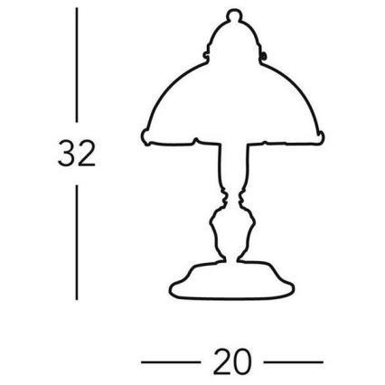 Kolarz 731.73.53 - Stalinis šviestuvas NONNA 1xE14/60W/230V