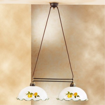 Kolarz 731.82.117 - Pakabinamas šviestuvas ant laido NONNA 2xE27/75W/230V citrinos