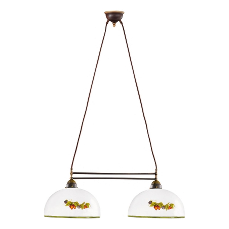 Kolarz 731.82.136 - Pakabinamas sietynas NONNA 2xE27/75W/230V vynuogės/braškės