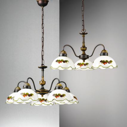 Kolarz 731.83.113 - Pakabinama liustra ant grandinės NONNA 3xE27/75W/230V vyno/braškių