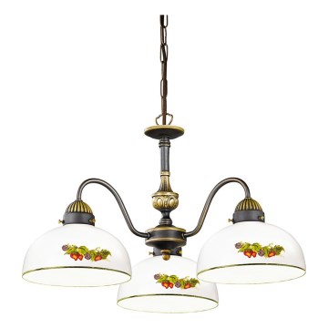 Kolarz 731.83.121 - Sietynas, kabinamas ant grandinės NONNA 3xE27/75W/230V vynuogės/braškės
