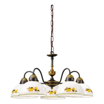 Kolarz 731.85.126 - Sietynas, kabinamas ant grandinės NONNA 5xE27/75W/230V citrinos