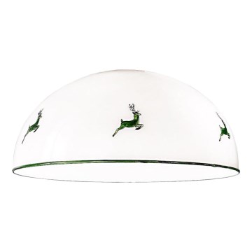 Kolarz 731.G101 - Pakaitinis stiklas liustrai NONNA E27, skersmuo 30 cm, elnių žalios spalvos