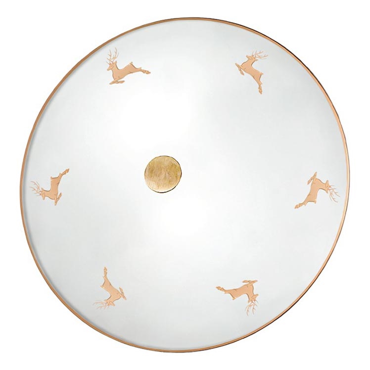 Kolarz 731.U12.4.150 - Sieninis šviestuvas NONNA 2xE14/60W/230V skersmuo 32 cm jeleni rožinio aukso