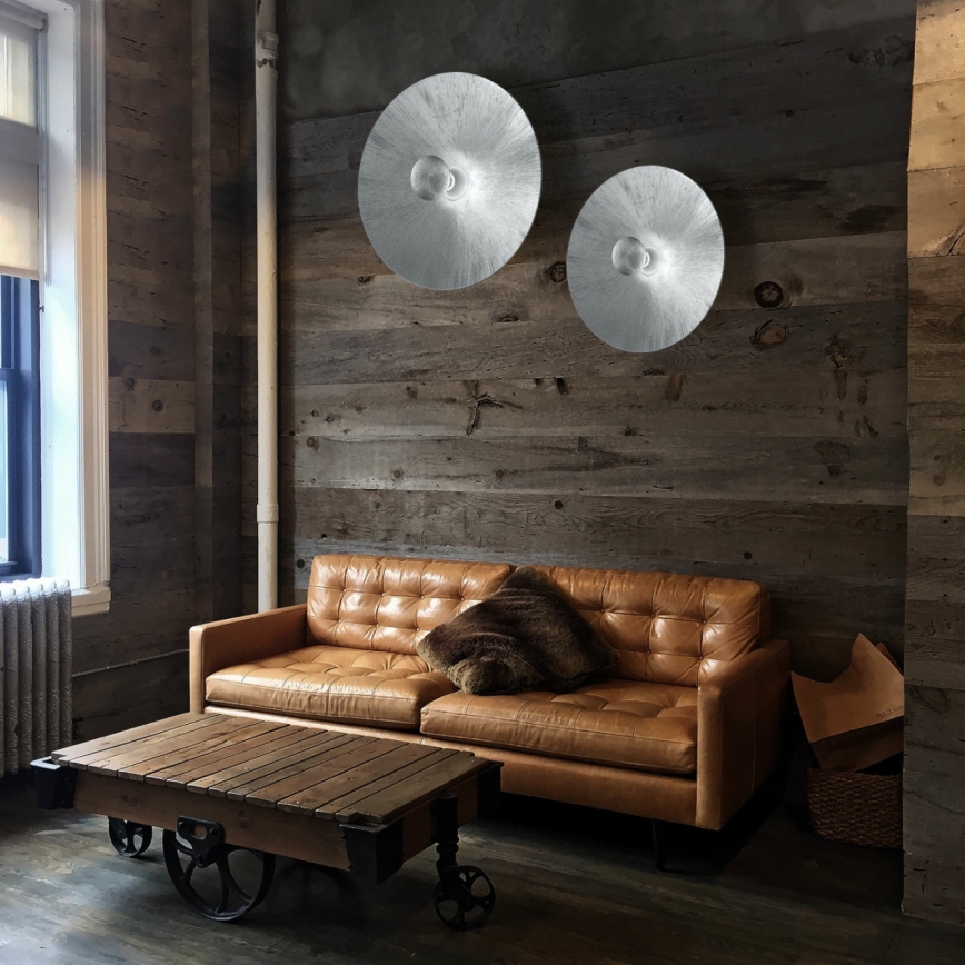 Kolarz A1306.61XL.5.SunAg - Sieninis šviestuvas MOON 1xE27/100W/230V sidabras