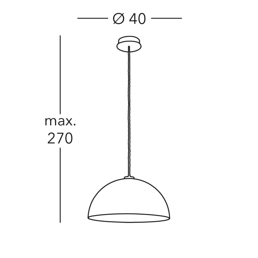 Kolarz A1339.31.Co.VinCu/40 - Pakabinamas šviestuvas ant laido CULT 1xE27/100W/230V skersmuo 40 cm varinis