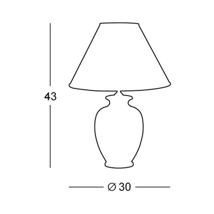 Kolarz A1340.70 - Stalinė lempa CHIARA 1xE27/100W/230V balta diametras 30 cm