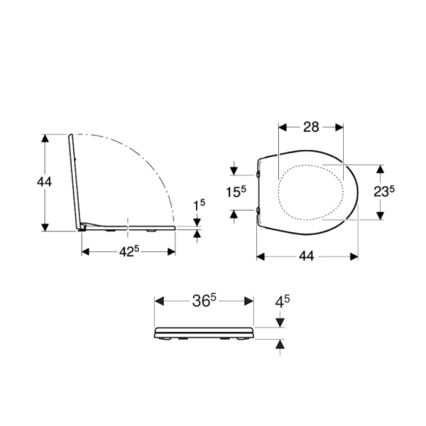 Kolo K90111000 - Tualeto sėdynė Rekord duroplastas/balta