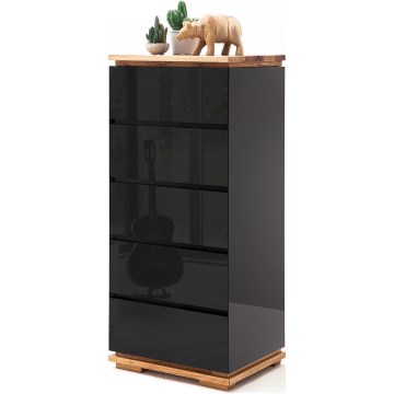 Komoda ARVI juoda/ąžuolas