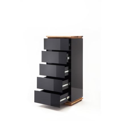 Komoda ARVI juoda/ąžuolas