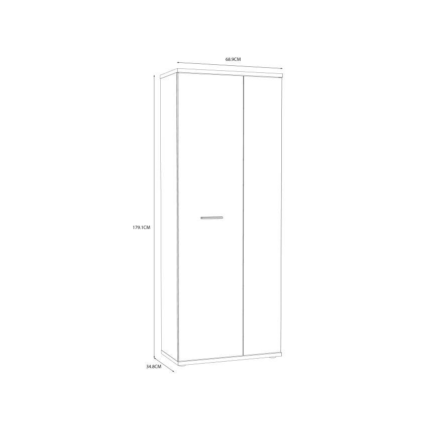 Komoda/Batų spintelė SIMO ąžuolas Sonoma/balta