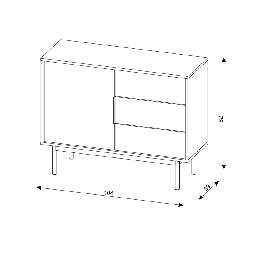 Komoda ELI smėlio spalvos