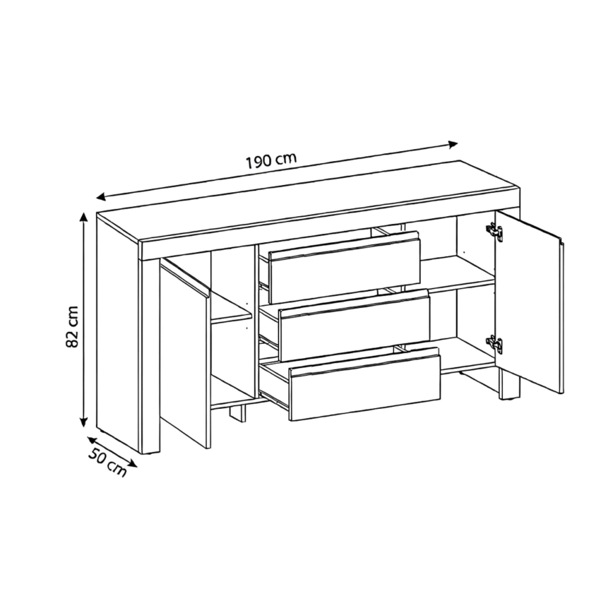 Komoda FINERA, balta