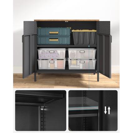 Komoda FIRA juoda/ruda