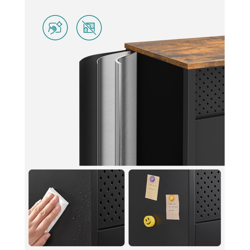 Komoda FIRA juoda/ruda