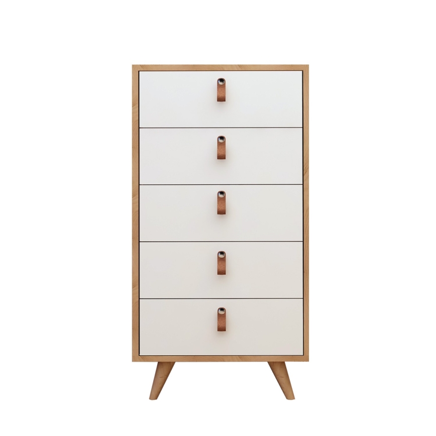 Komoda FRENZU 103x50 cm balta/kreminė