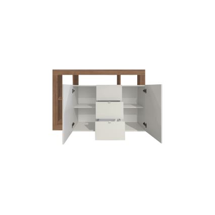 Komoda LENOR 146x93x42 cm balta/ąžuolas
