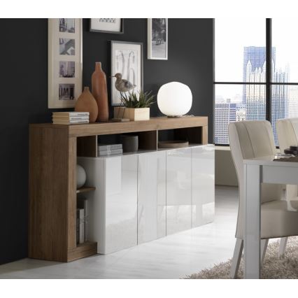 Komoda LENOR balta/ąžuolas