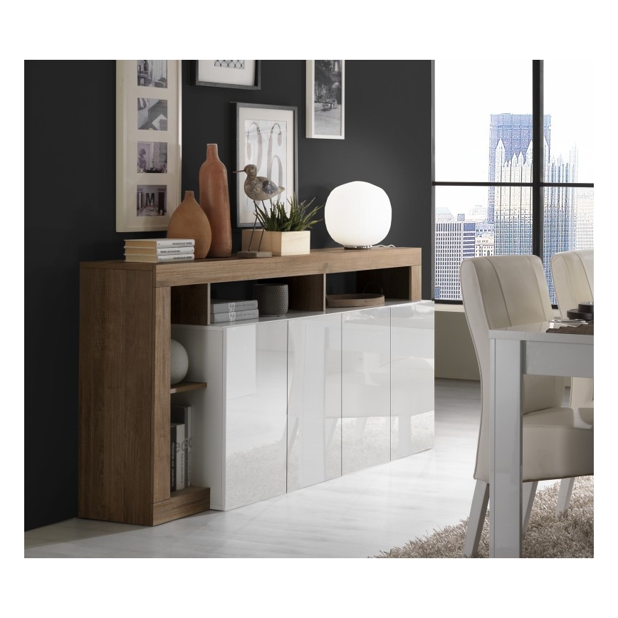 Komoda LENOR balta/ąžuolas